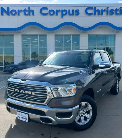 2023 RAM 1500 Laramie in Granite Crystal Metallic Clearcoat — front three-quarter view