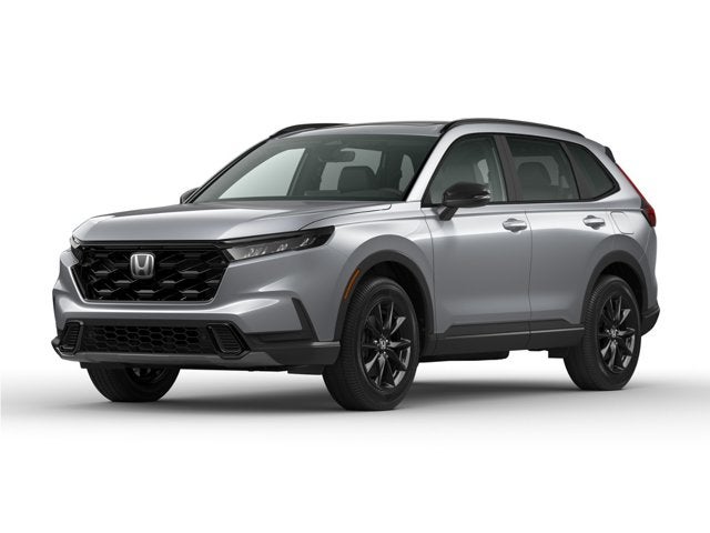 2026 Honda CR-V Hybrid Sport-L in Meteorite Gray Metallic — front three-quarter view