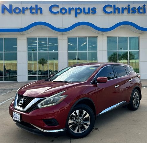 2018 Nissan Murano S in Cayenne Red Metallic — front three-quarter view
