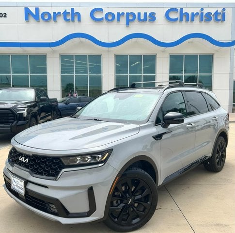 2022 Kia Sorento SX in Wolf Gray — front three-quarter view